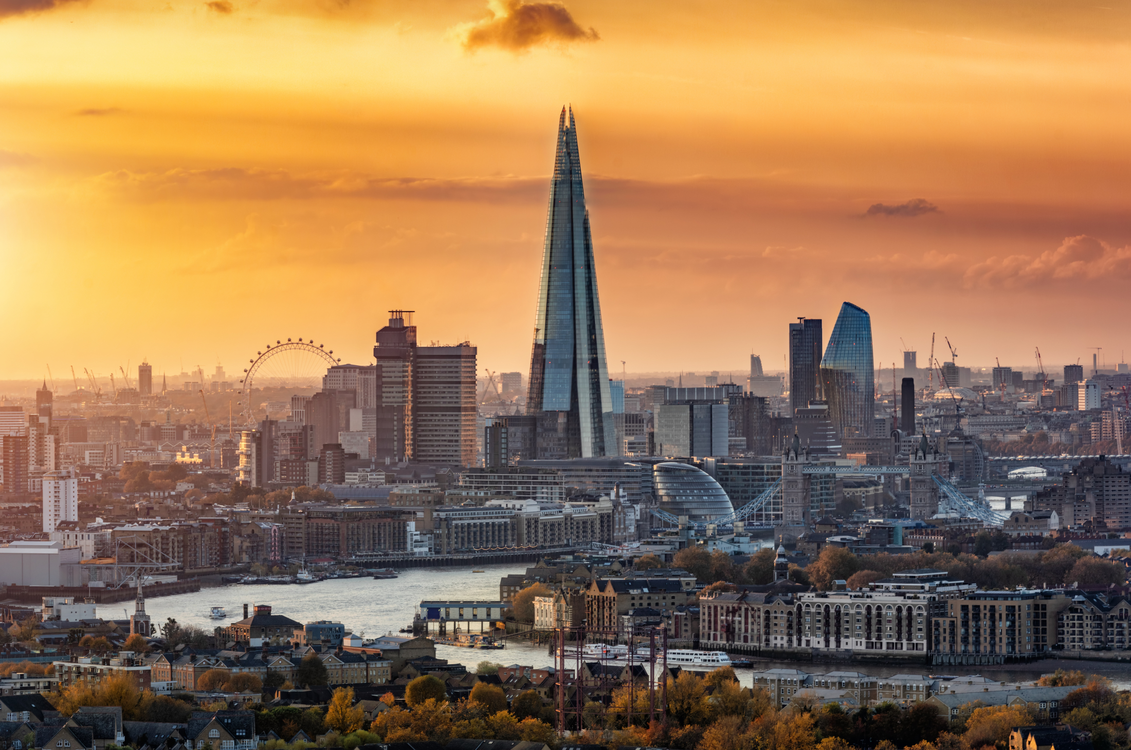 View,to,the,modern,skyline,of,london,,united,kingdom,,in