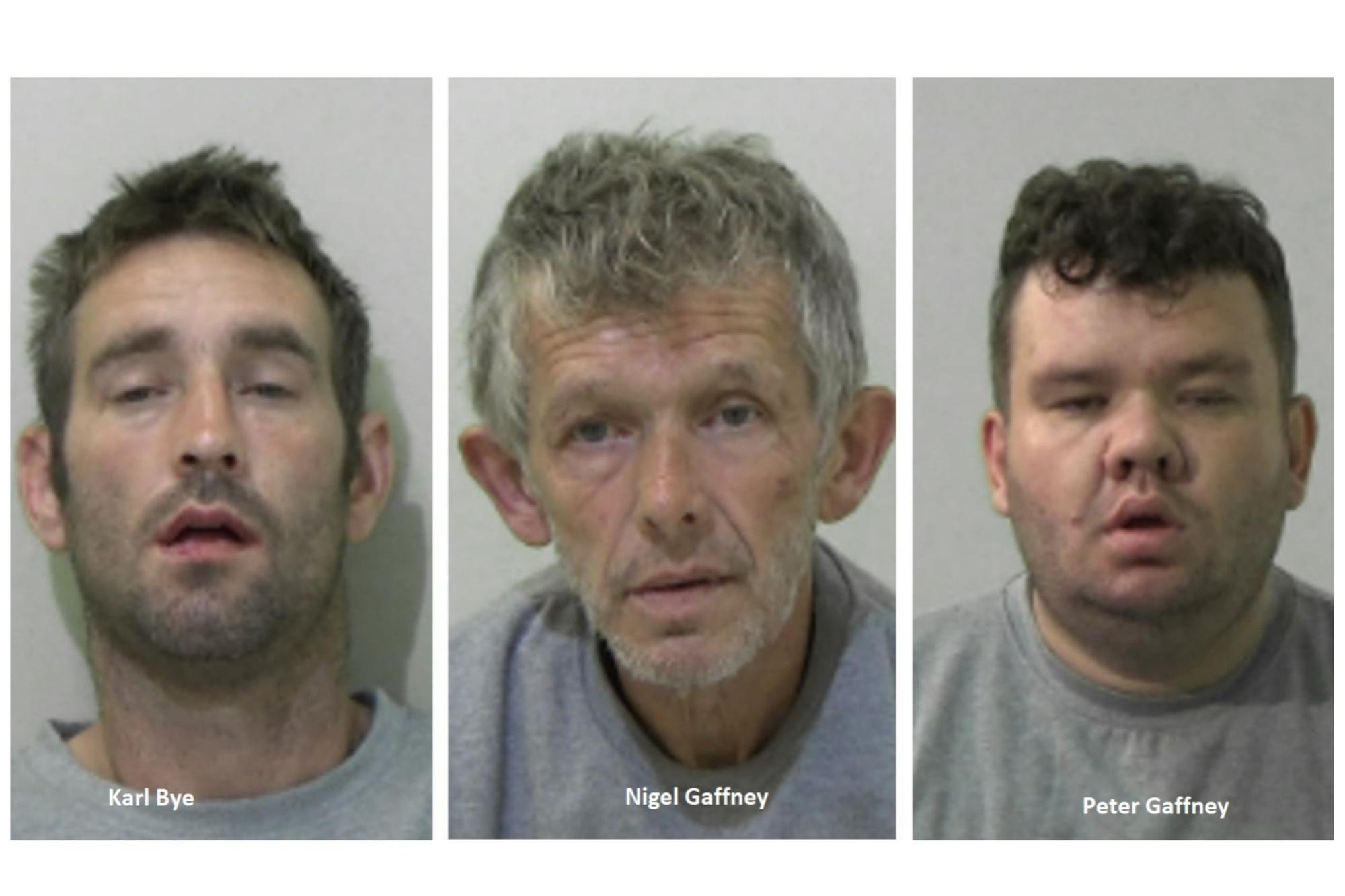 The three men have all been given prison sentences.
